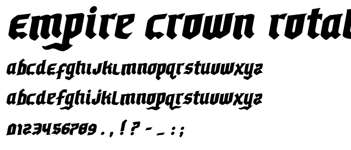 Empire Crown Rotalic font